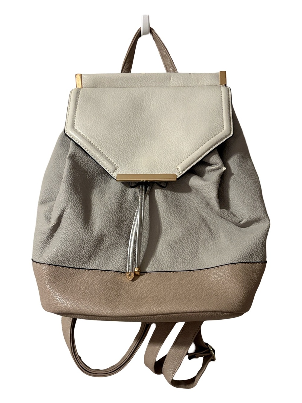 🏡 Call It Spring Two-Tone Backpack - Gray/Tan/Off White - OS